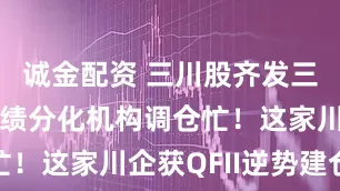 诚金配资 三川股齐发三季报，业绩分化机构调仓忙！这家川企获QFII逆势建仓